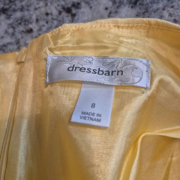 Dressbarn Women's Yellow Polyester / Spandex Lined Jacquard Dress - Picture 12 of 15